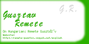 gusztav remete business card